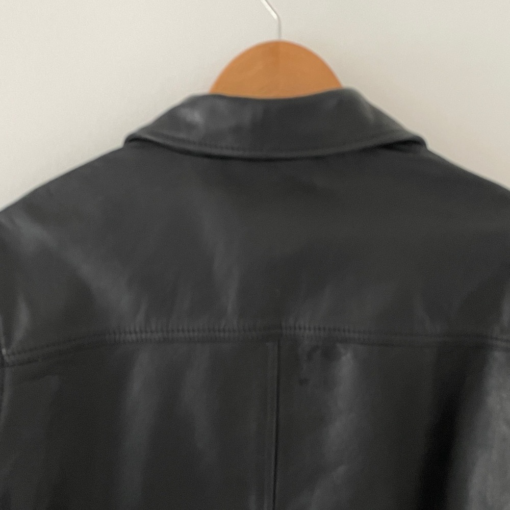 J. Crew Black Leather Jacket M - Picture 9 of 11